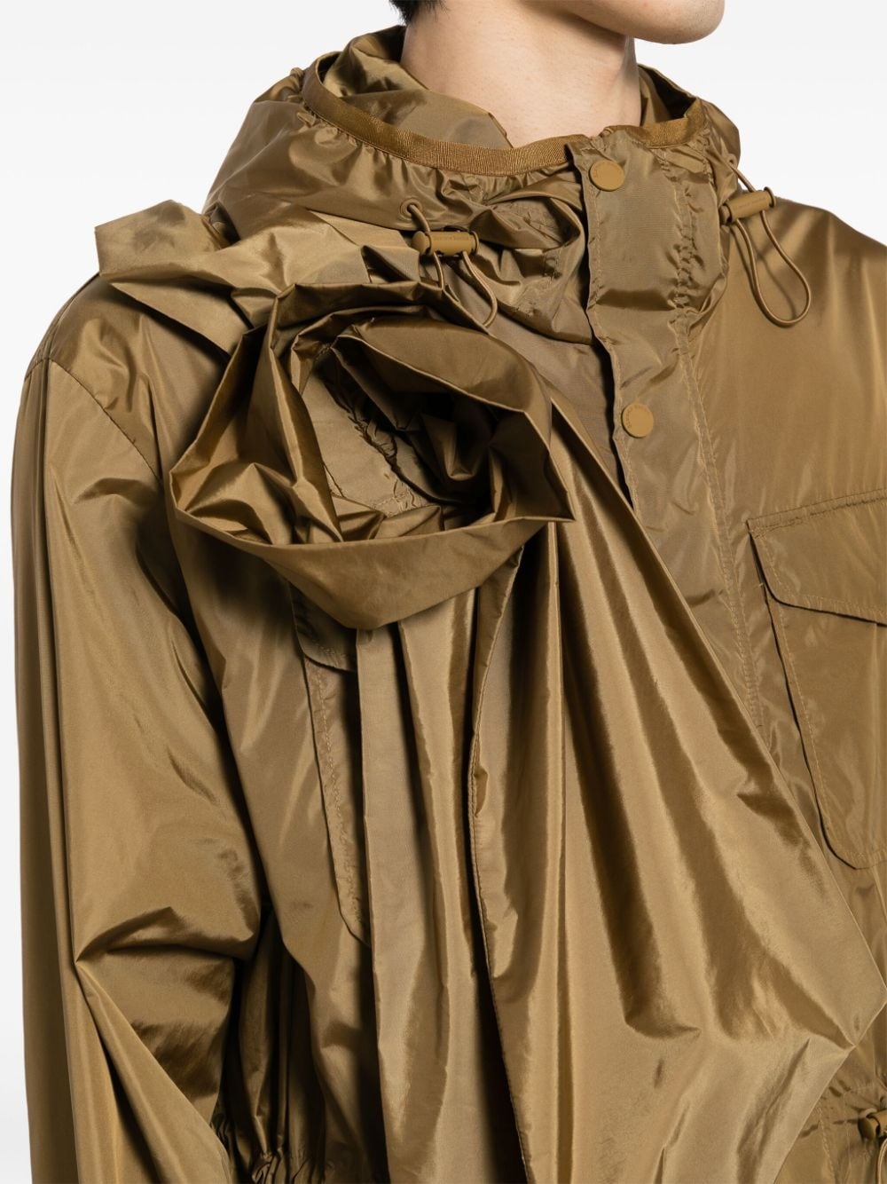 pressed-rose utility tech parka - 5