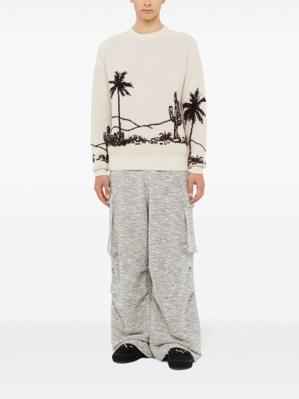 desert print-knitted jumper - 3