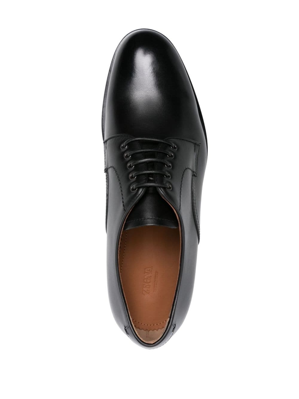lace-up patent leather derby shoes - 4