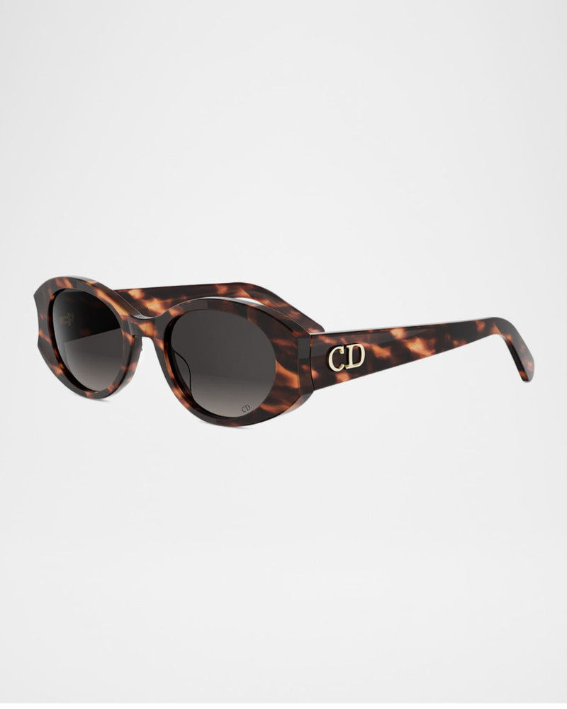 Dior Glow B3I 51mm Acetate Oval Sunglasses outlook