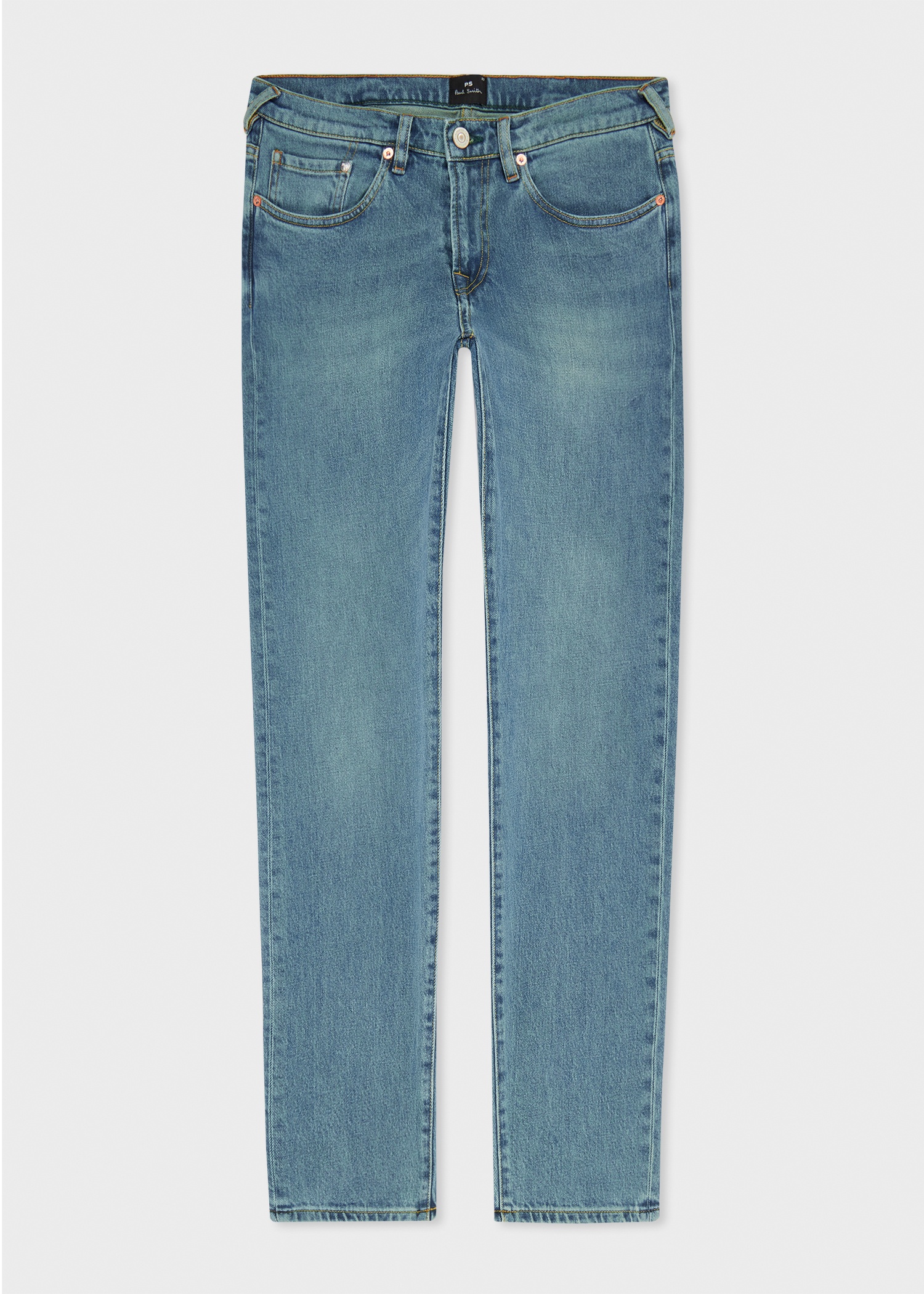 Tapered-Fit Antique Wash 'Organic Vintage Stretch' Jeans - 1