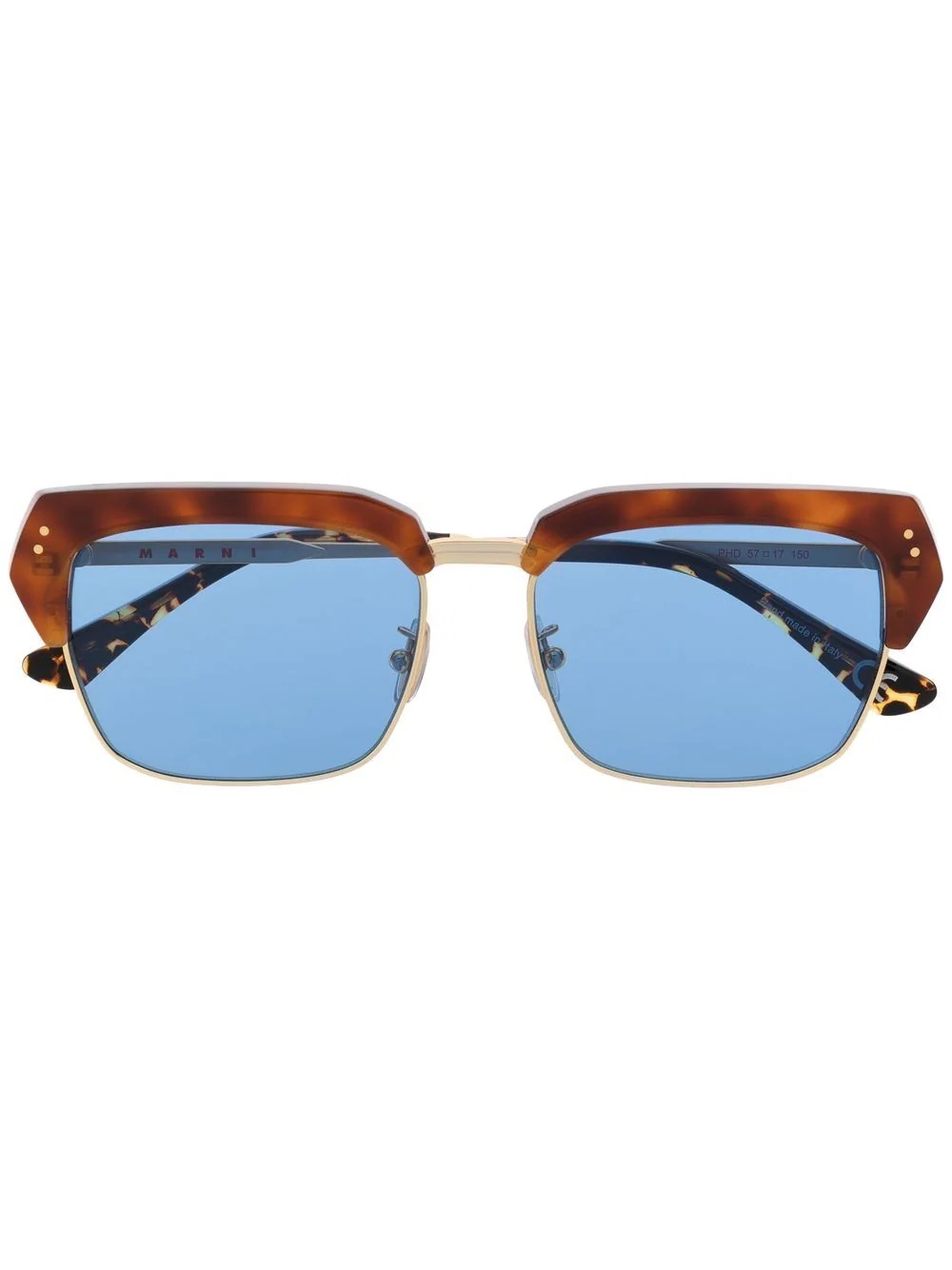 tortoiseshell-effect square sunglasses - 1