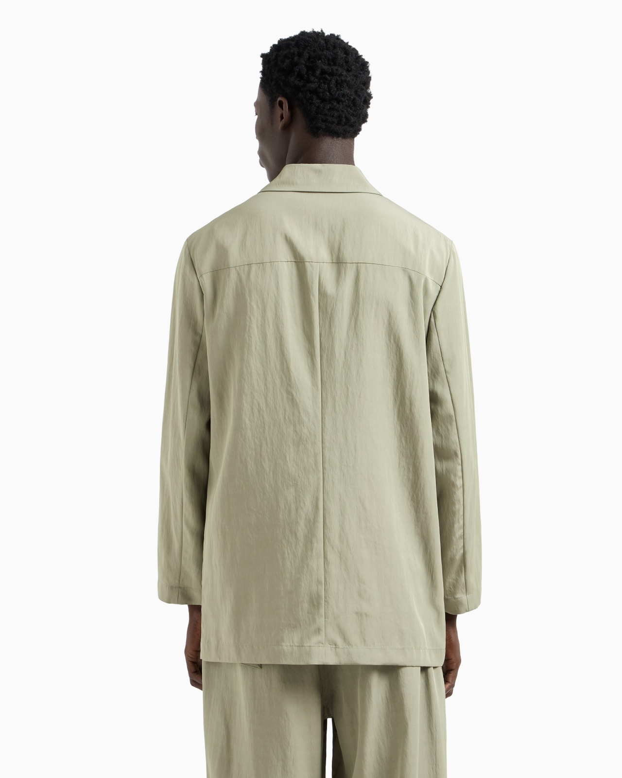 VISCOSE NYLON DOUBLE-BREASTED BLAZER - 3