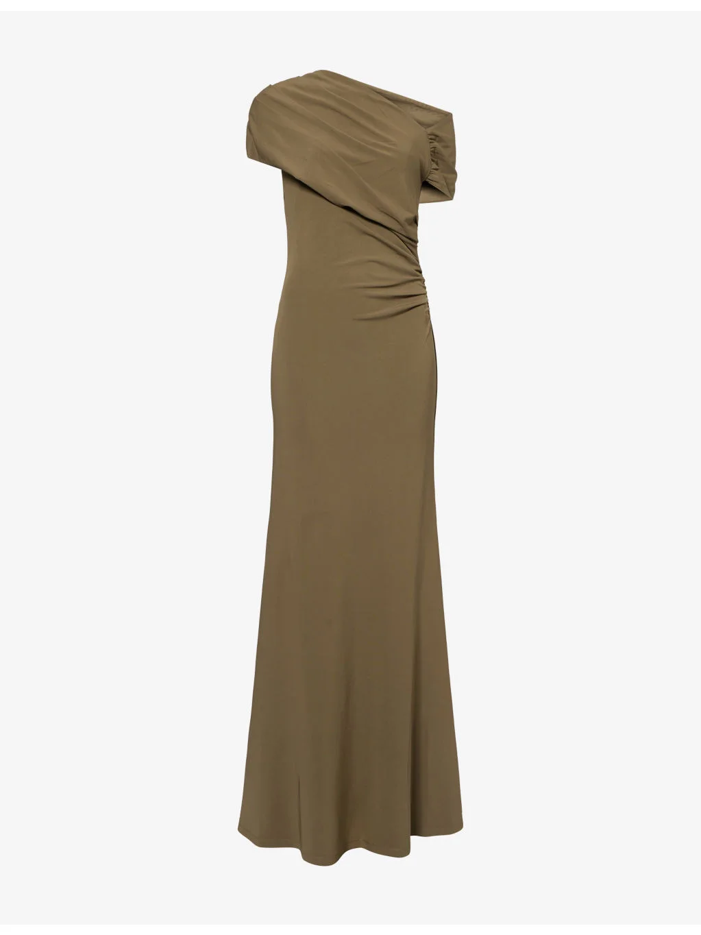 Asymmetric Drape Stretch-Jersey Gown - 1