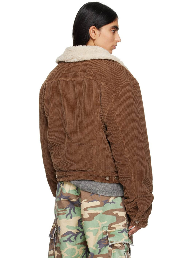 Brown Sherpa Corduroy Trucker Jacket 3