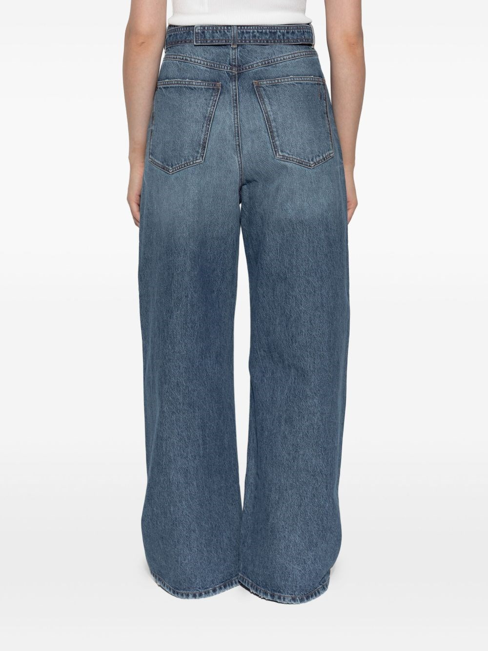 Denim wide-leg trousers - 3