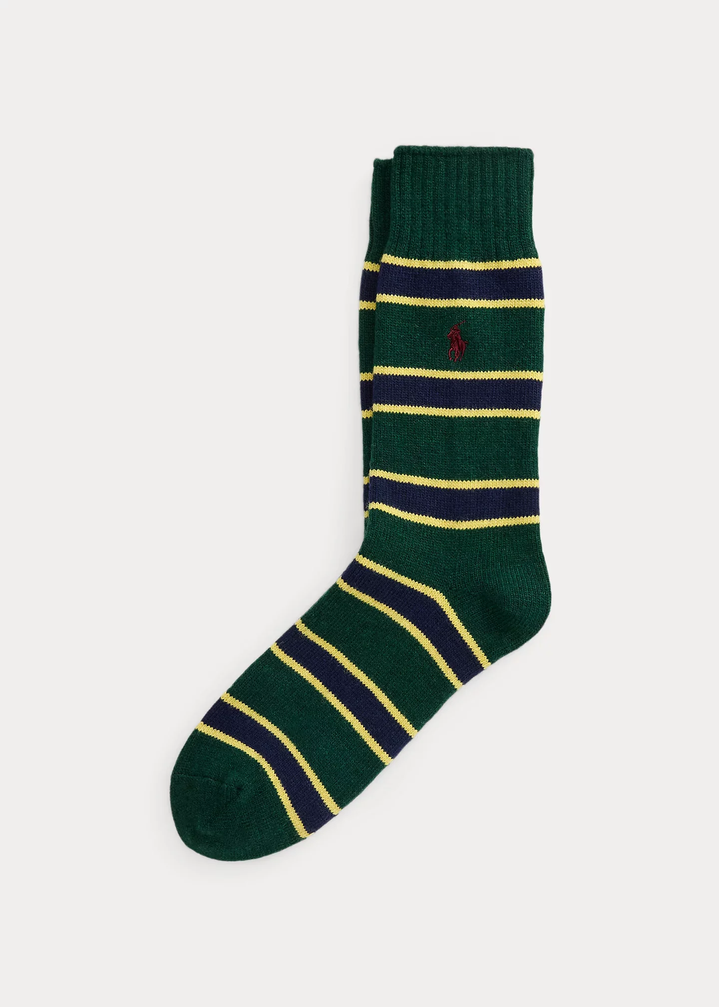 Repp-Stripe Wool-Blend Socks - 1
