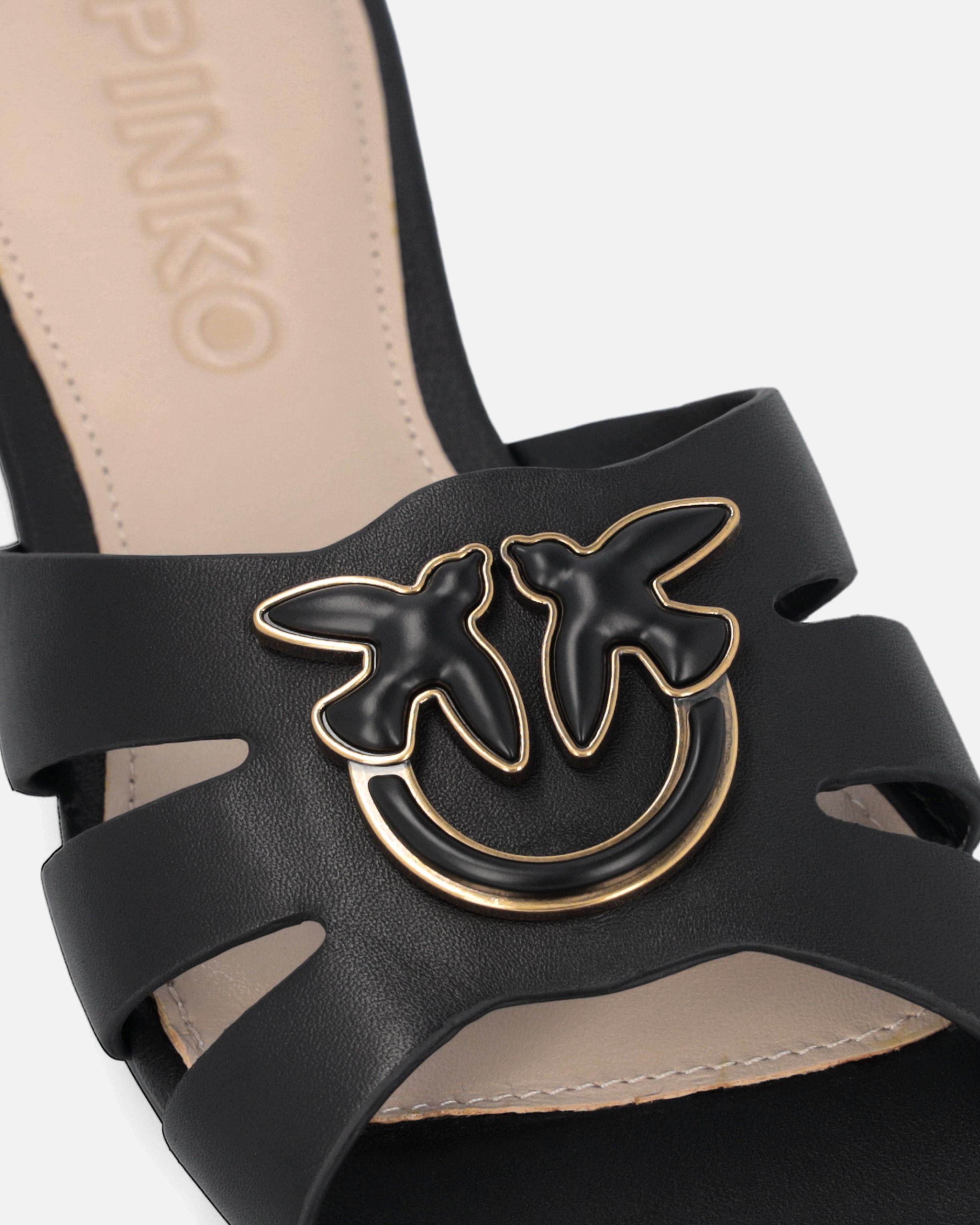 NAPPA LEATHER SLIP-ONS WITH BIRD LOGO - 4