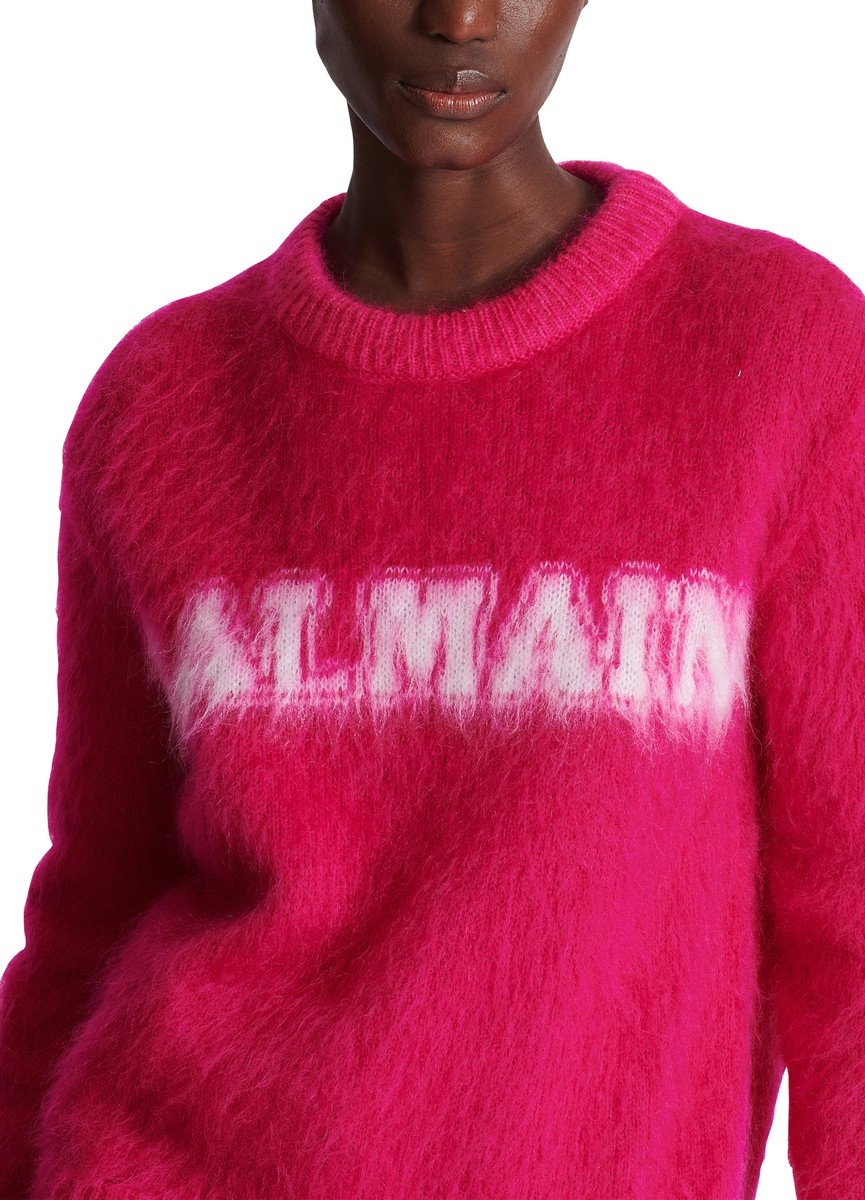 Jacquard Brushed Mohair Balmain Jumper - 5