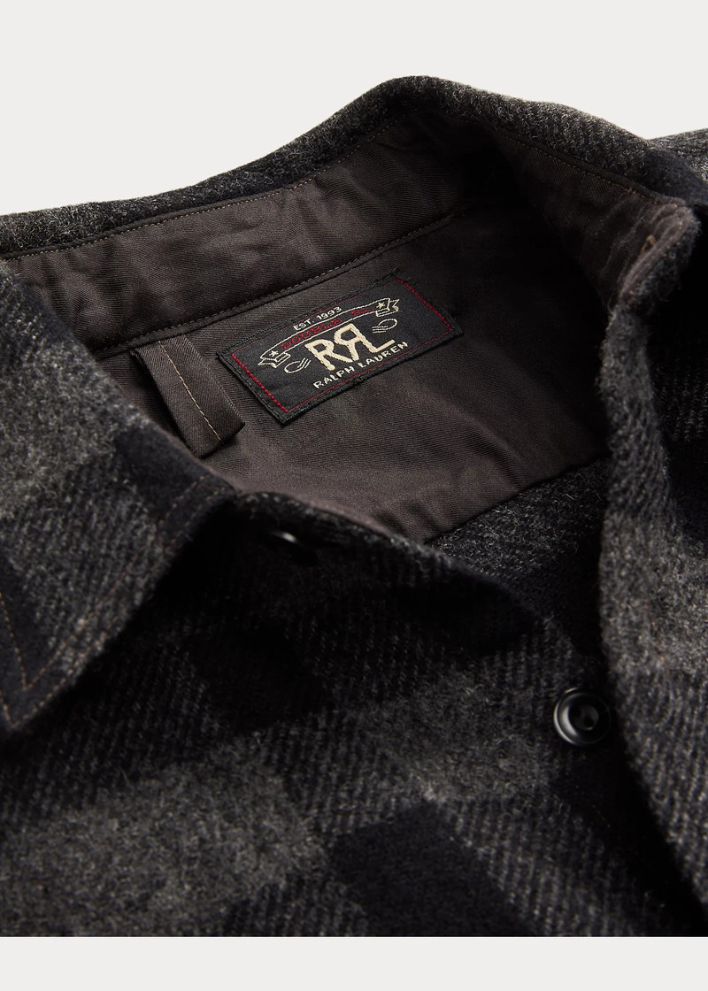 Plaid Wool Twill Utility Overshirt 3