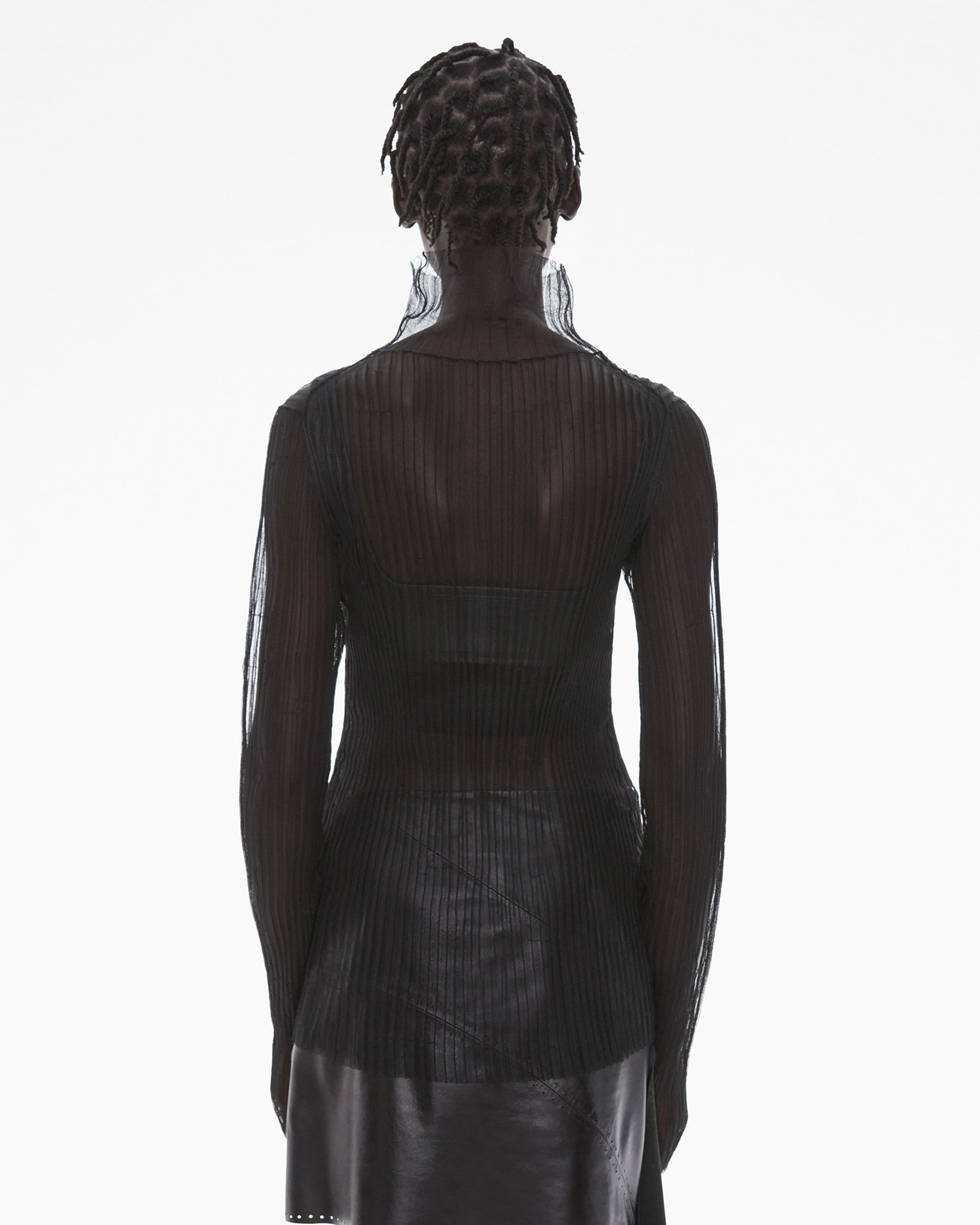 SHEER TURTLENECK TEE - 4