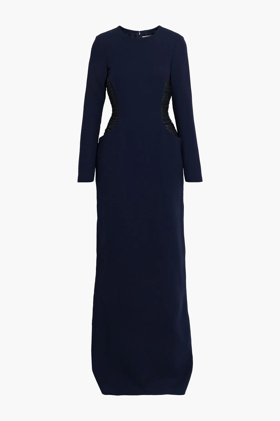 Godzilla braid-trimmed wool-crepe maxi dress - 1