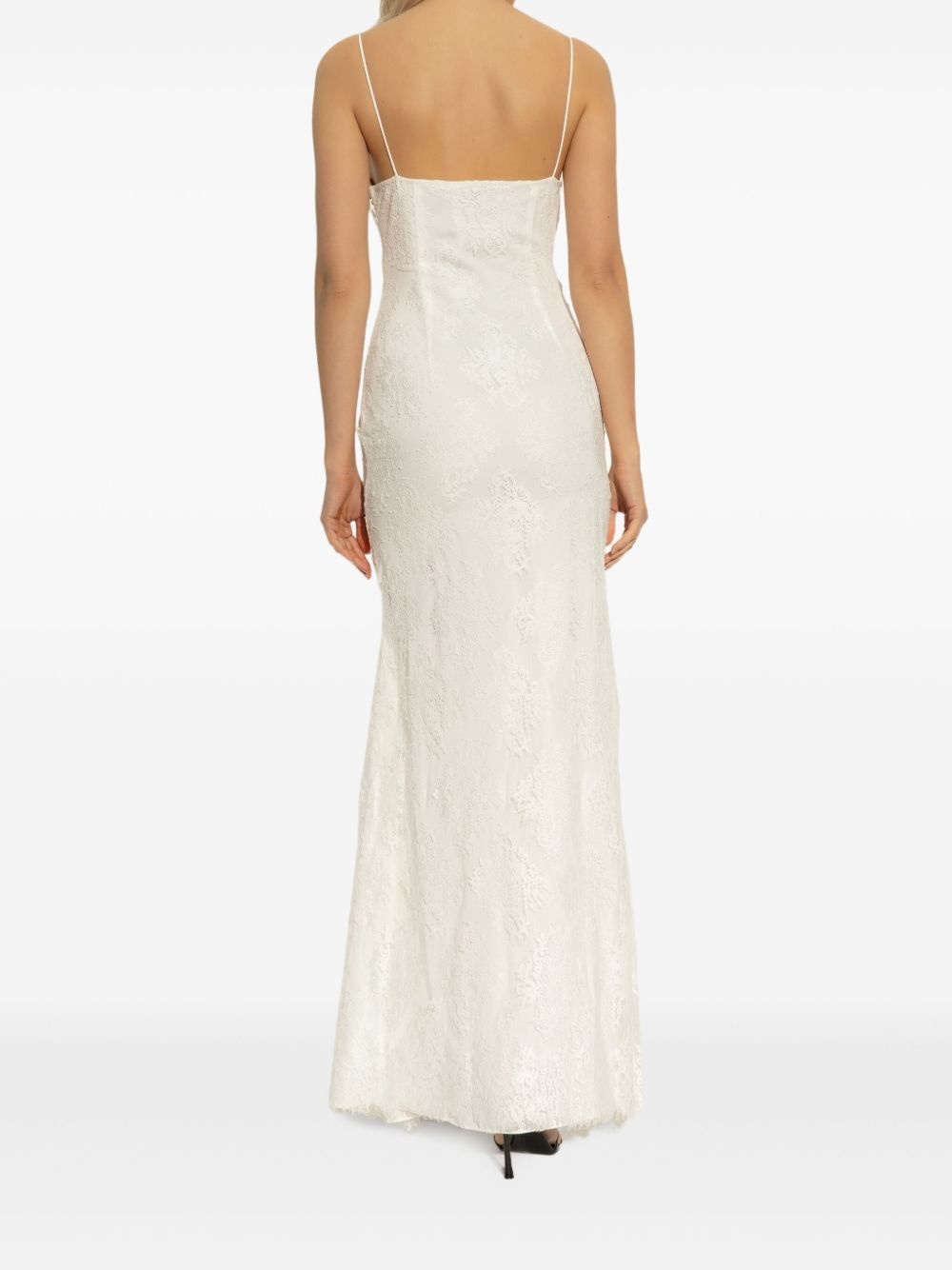 lace embroidered maxi dress - 4