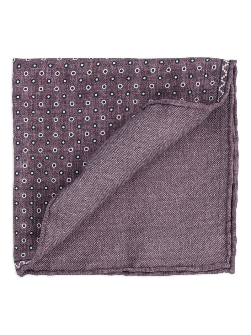 Brunello Cucinelli geometric-pattern pocket square outlook