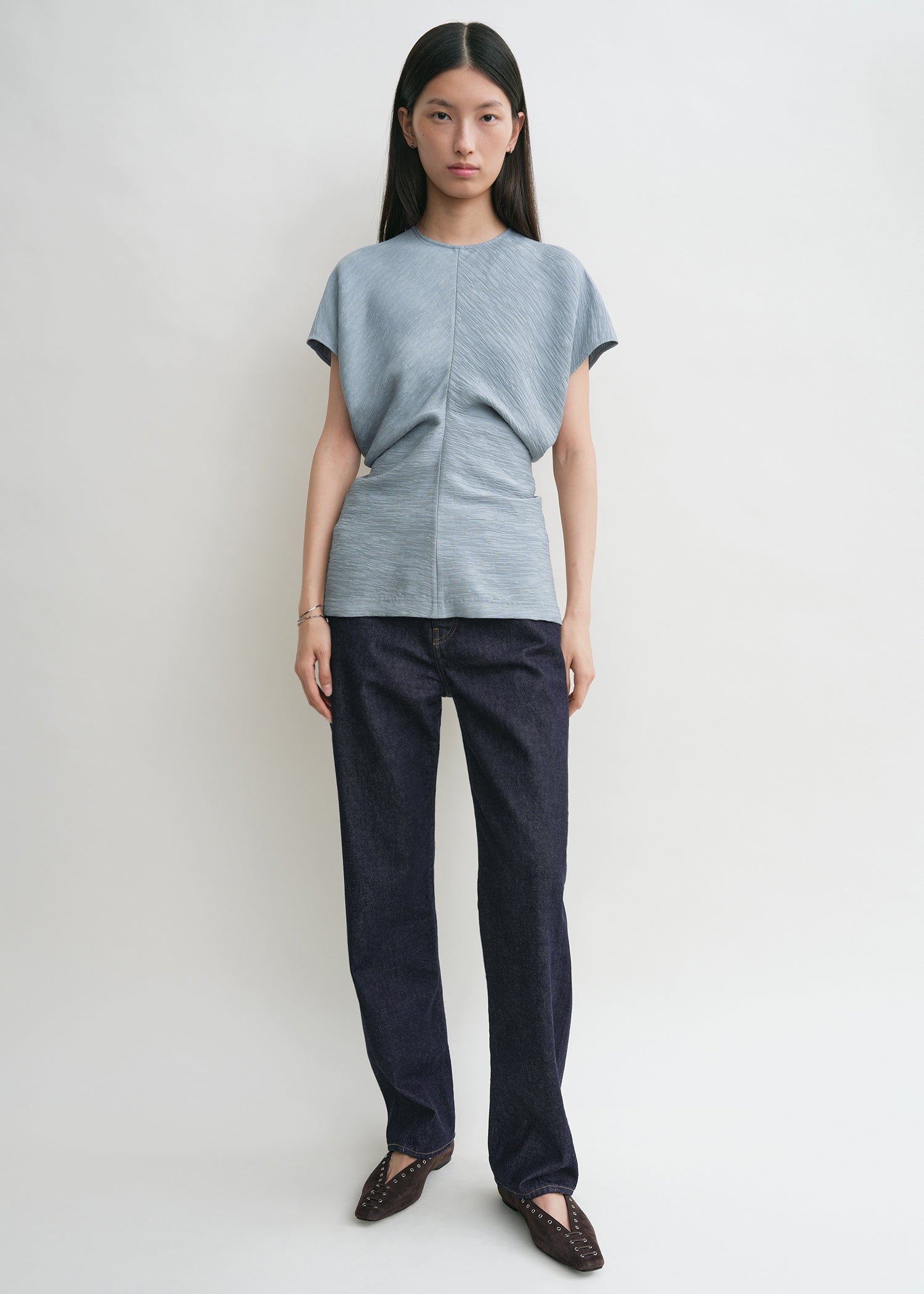 Slouch waist crinkled top mistral - 2