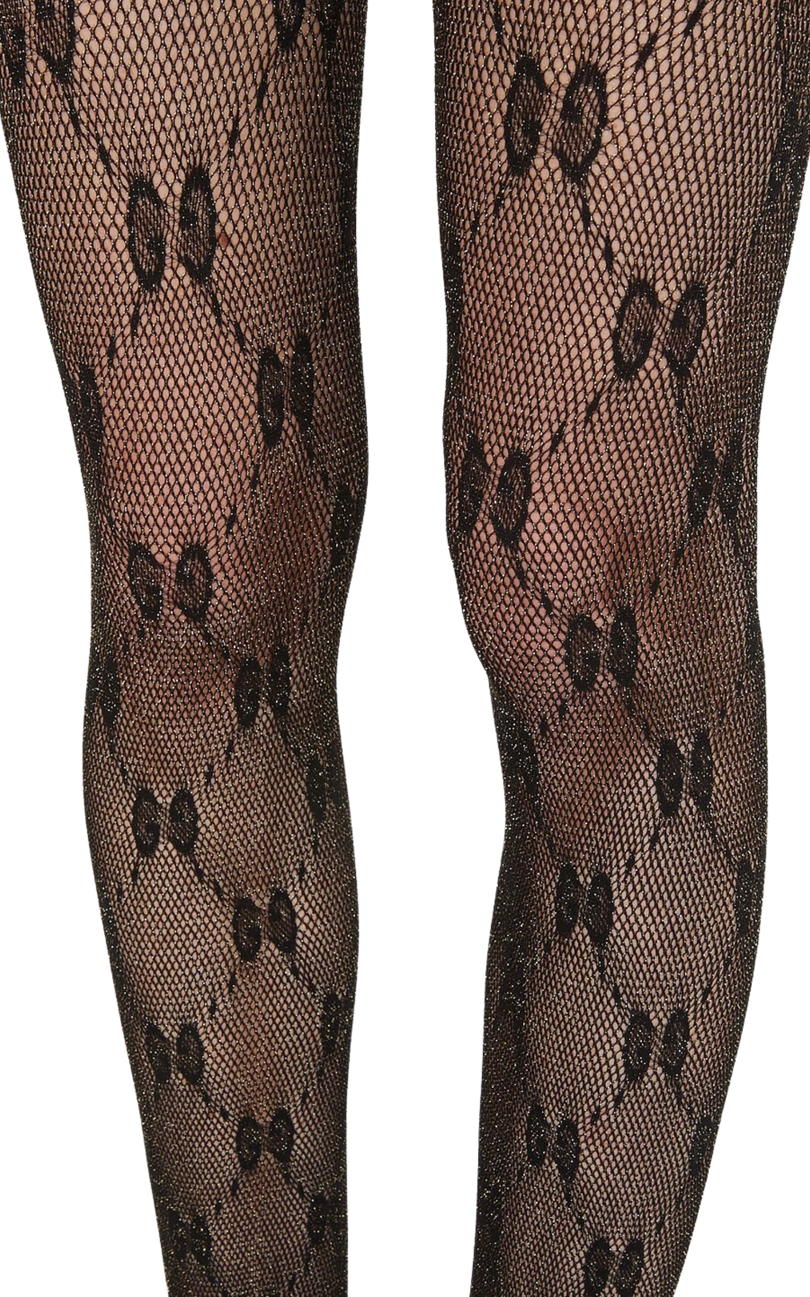 GG lurex-detailed knitted tights - 3