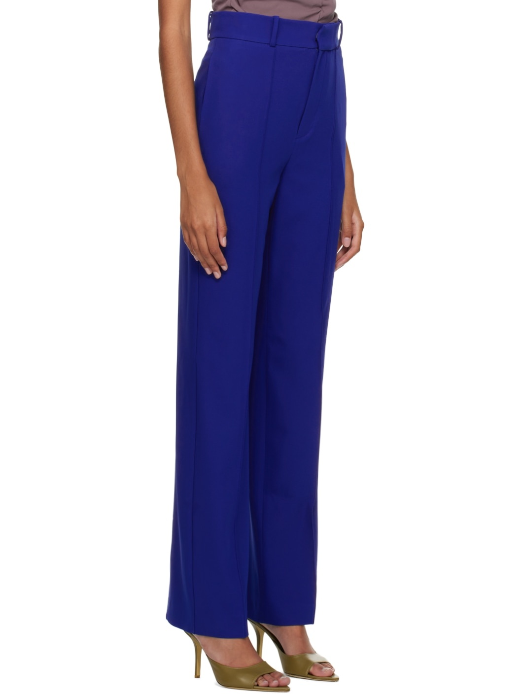 Blue Classic Tailored Trousers - 2