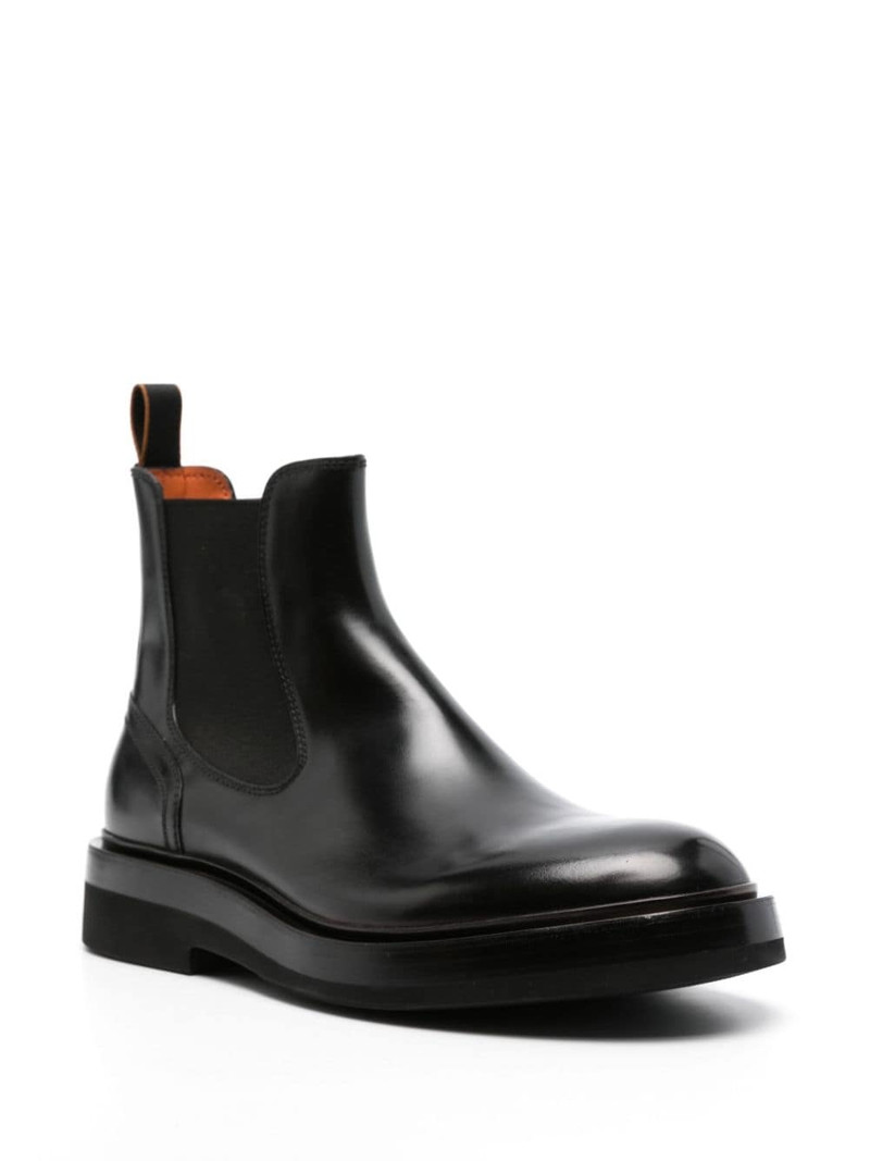 Santoni leather Chelsea boots outlook
