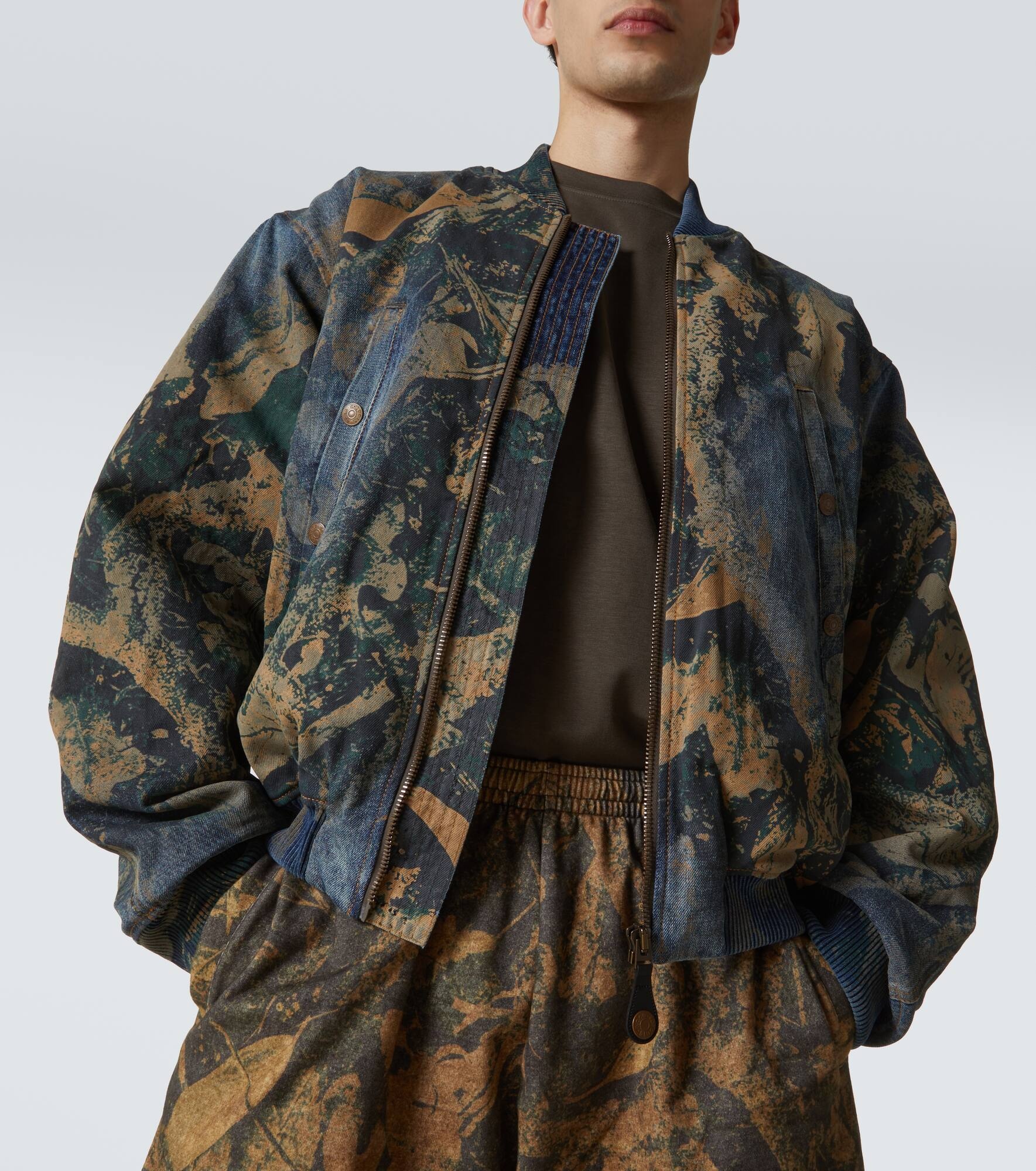 Printed denim bomber jacket - 5