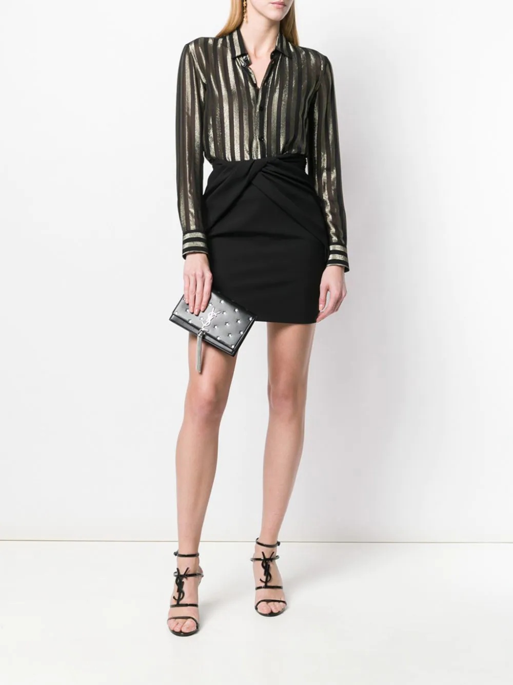 draped-style skirt - 2