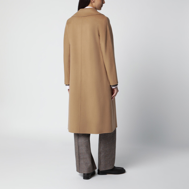 Camel belted coat in wool blend 3