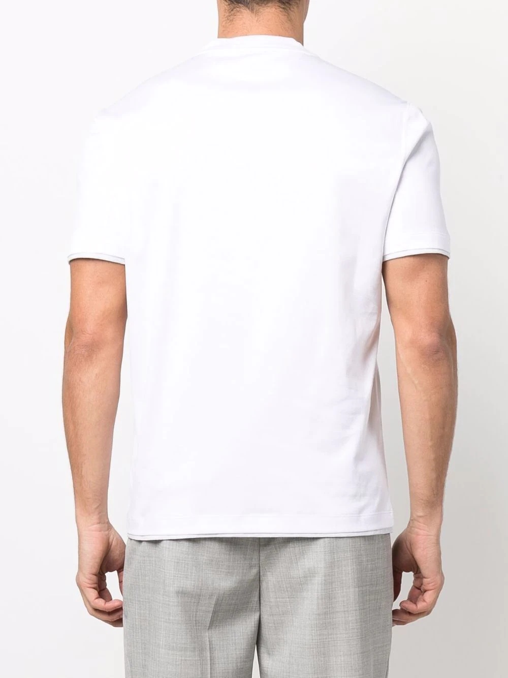 layered-trim cotton T-Shirt - 4