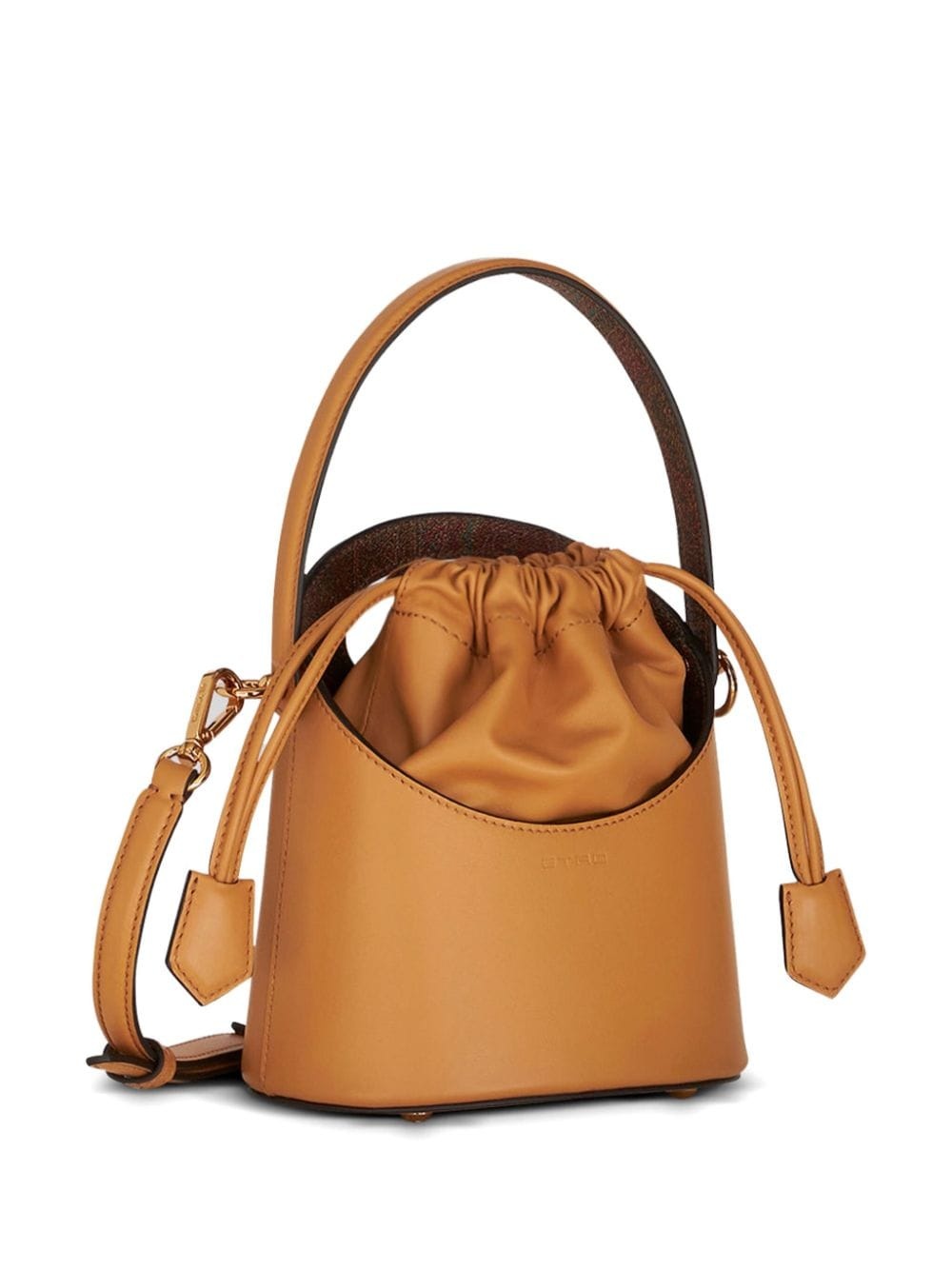 mini Saturno leather bucket bag - 4