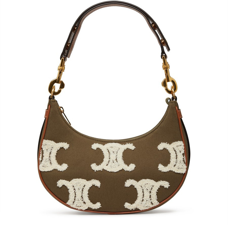 Medium Ava Strap Bag in Gabardine with Triomphe Bouclette 1