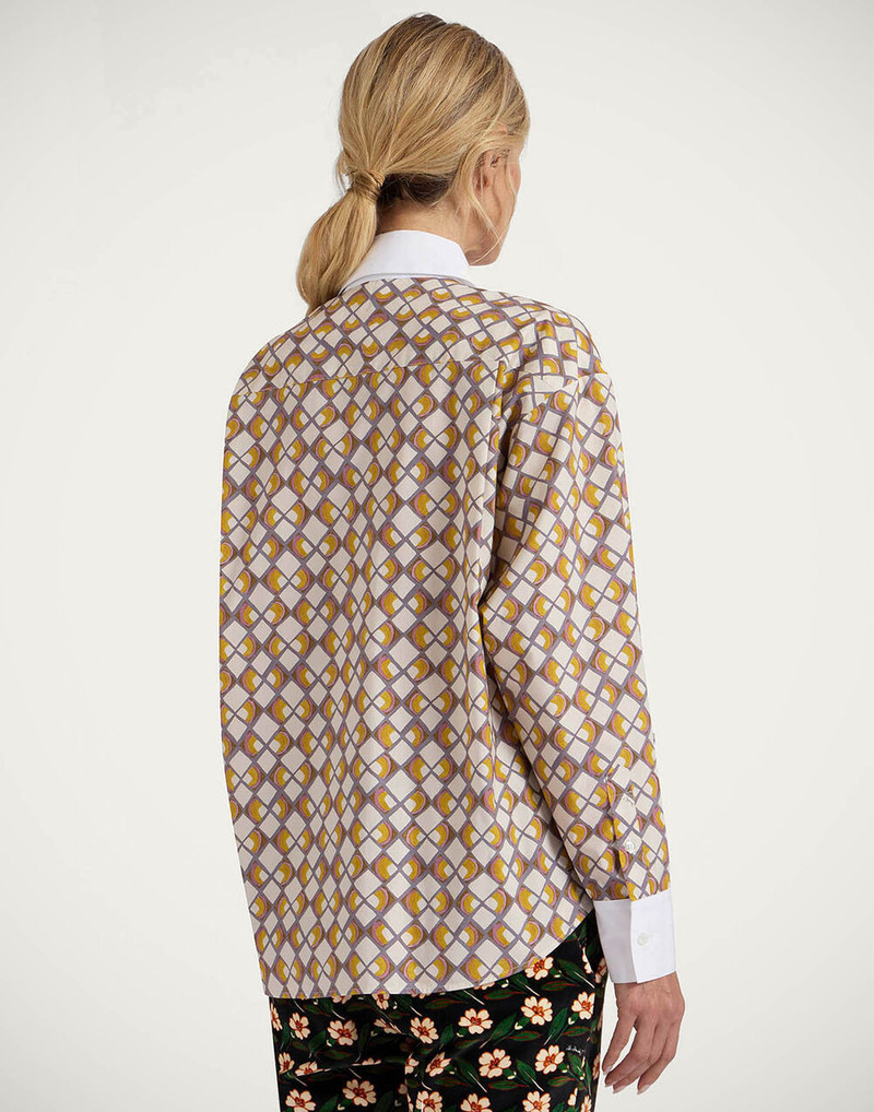 geometric-print 셔츠 5