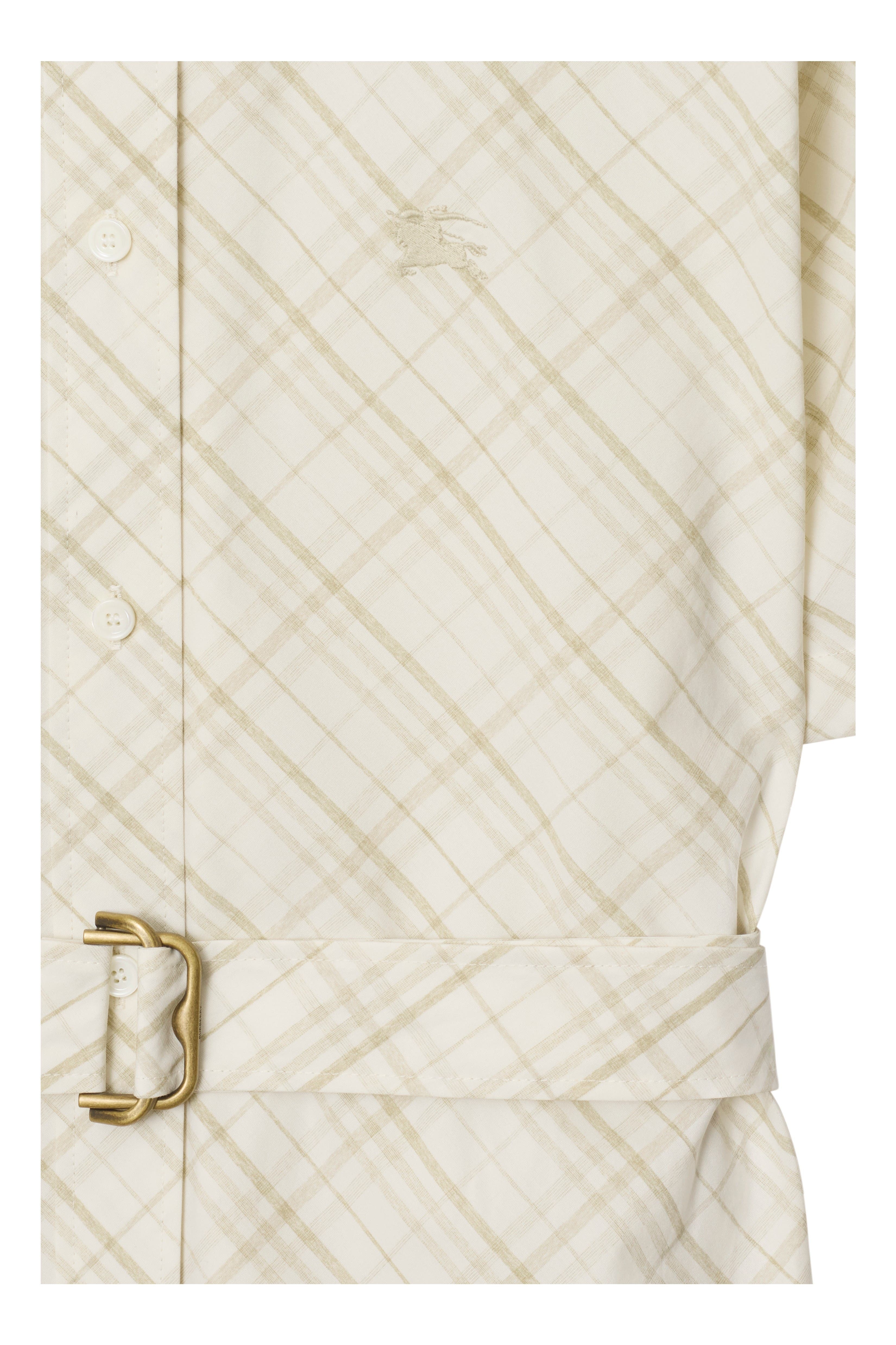 burberry Check Cotton Shirt Dress in Magnolia at Nordstrom - 5