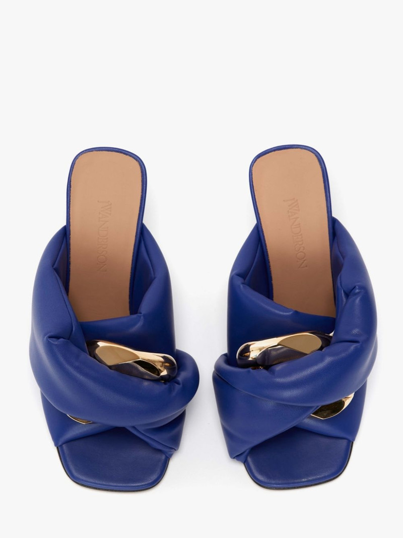 LEATHER CHAIN TWIST HEELS 4