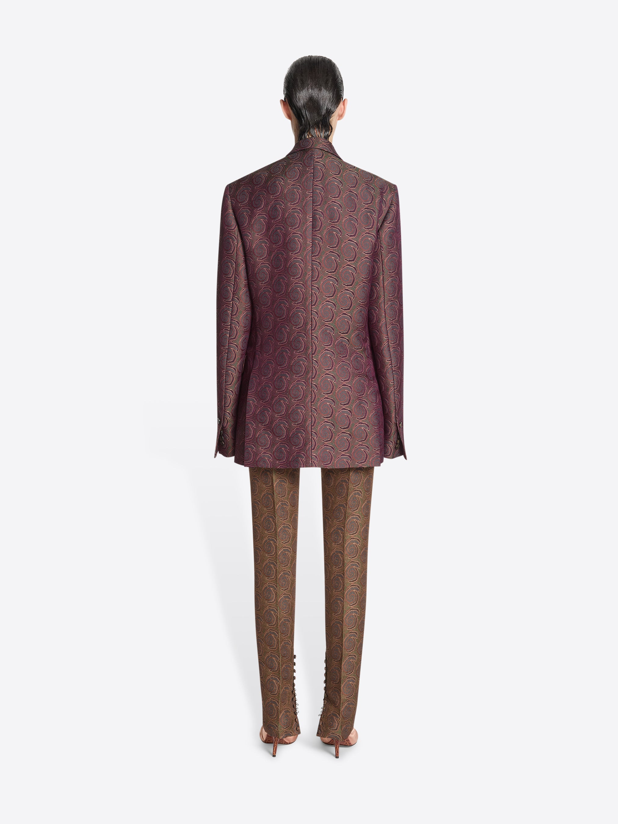 OVERSIZED JACQUARD BLAZER - 4