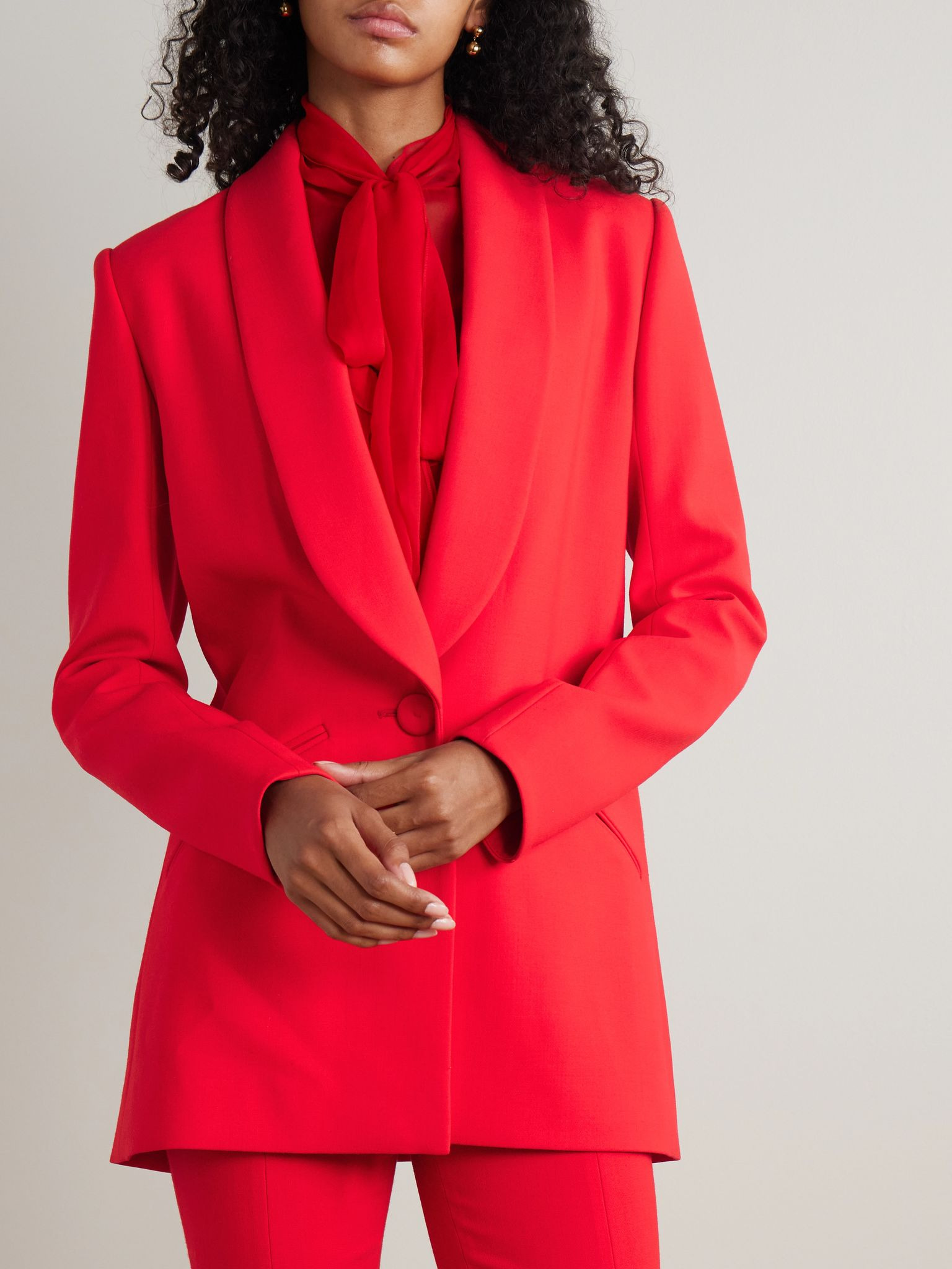 Wool-blend blazer Red - 3