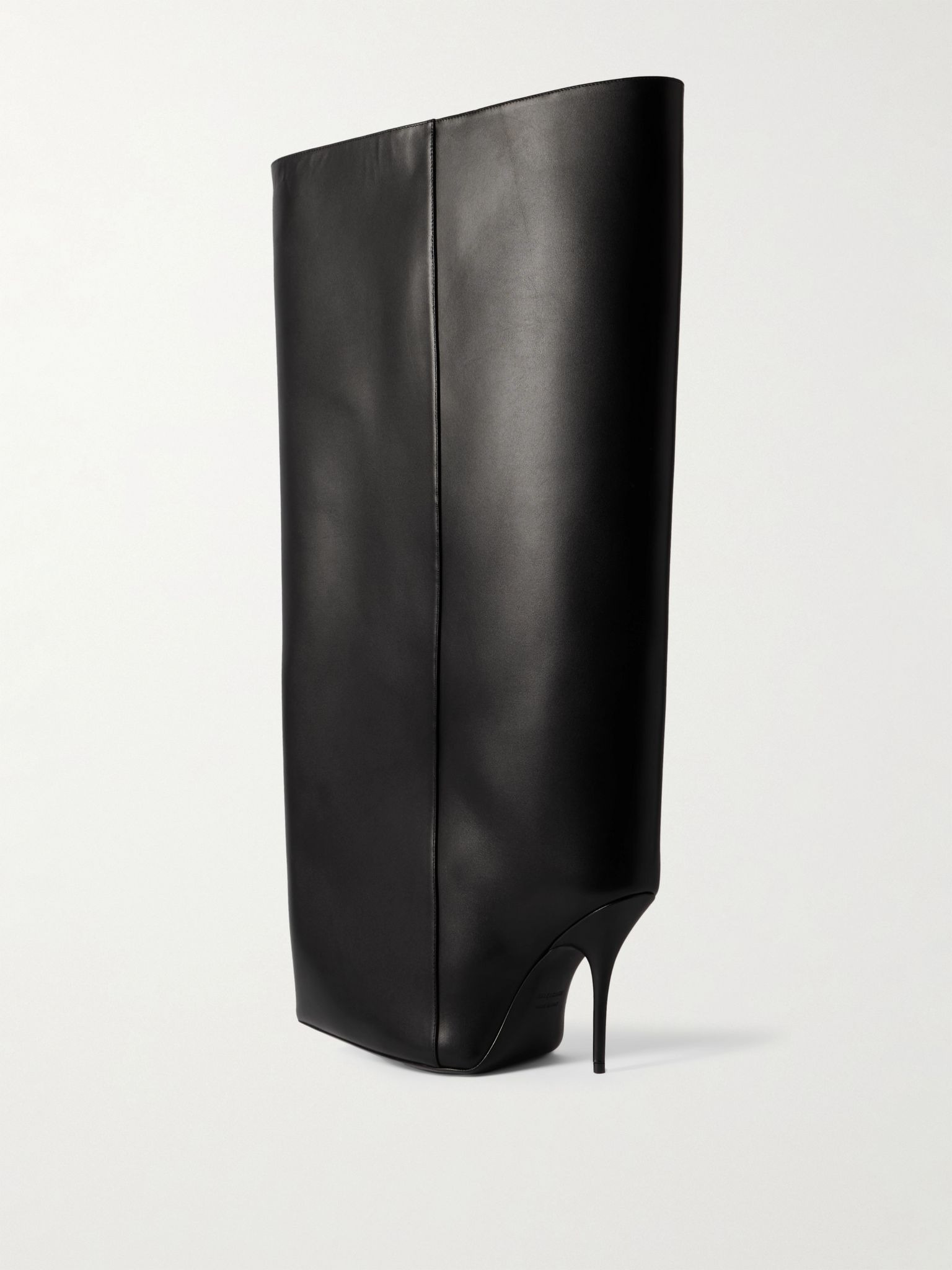 New Wader leather knee boots Black - 3