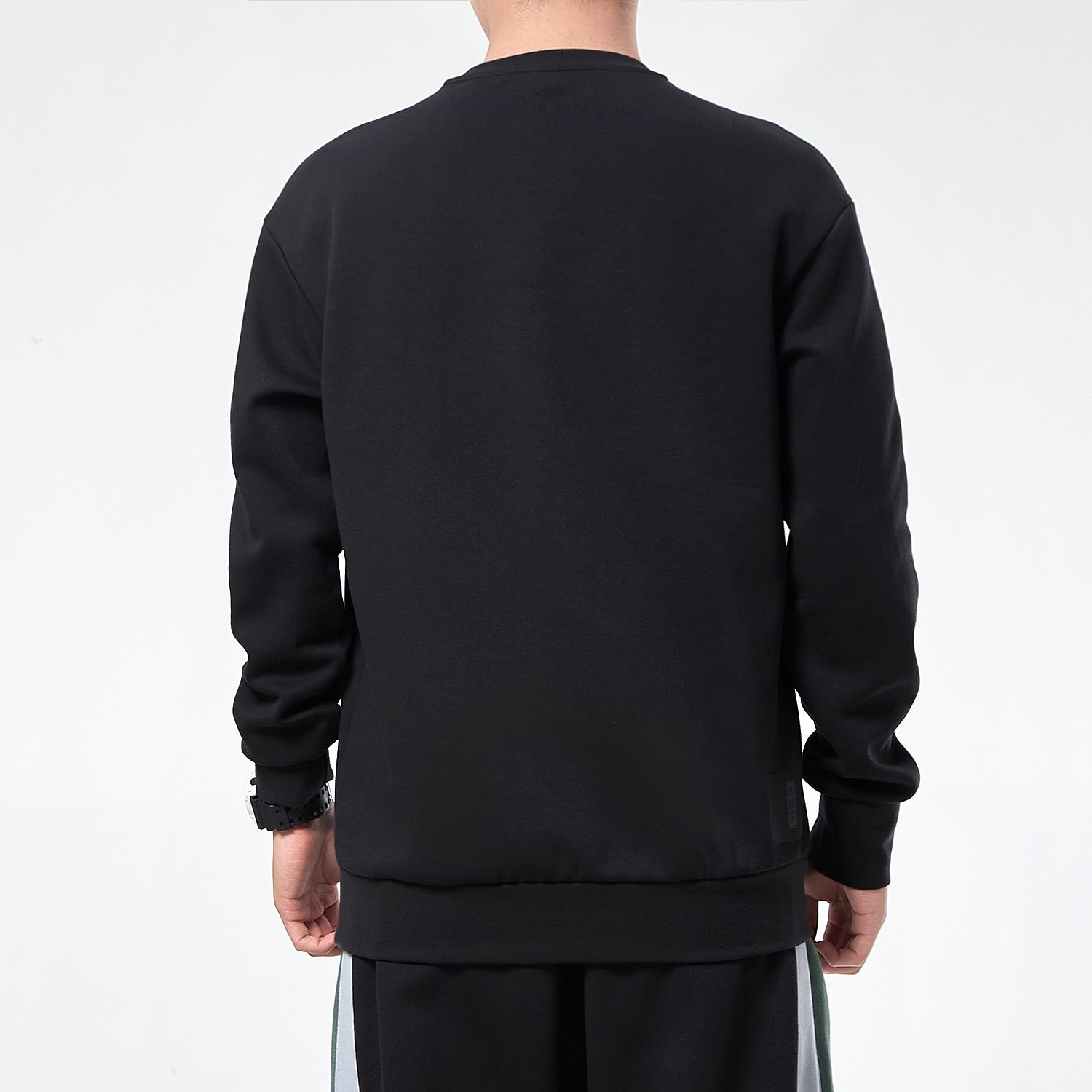 adidas Wj Swt Logo Printing Sports Round Neck Pullover Black GP0918 - 4