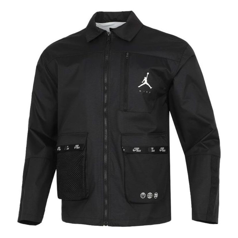 Air Jordan SS22 Cargo Sports lapel Jacket Black DJ0243-010 - 1