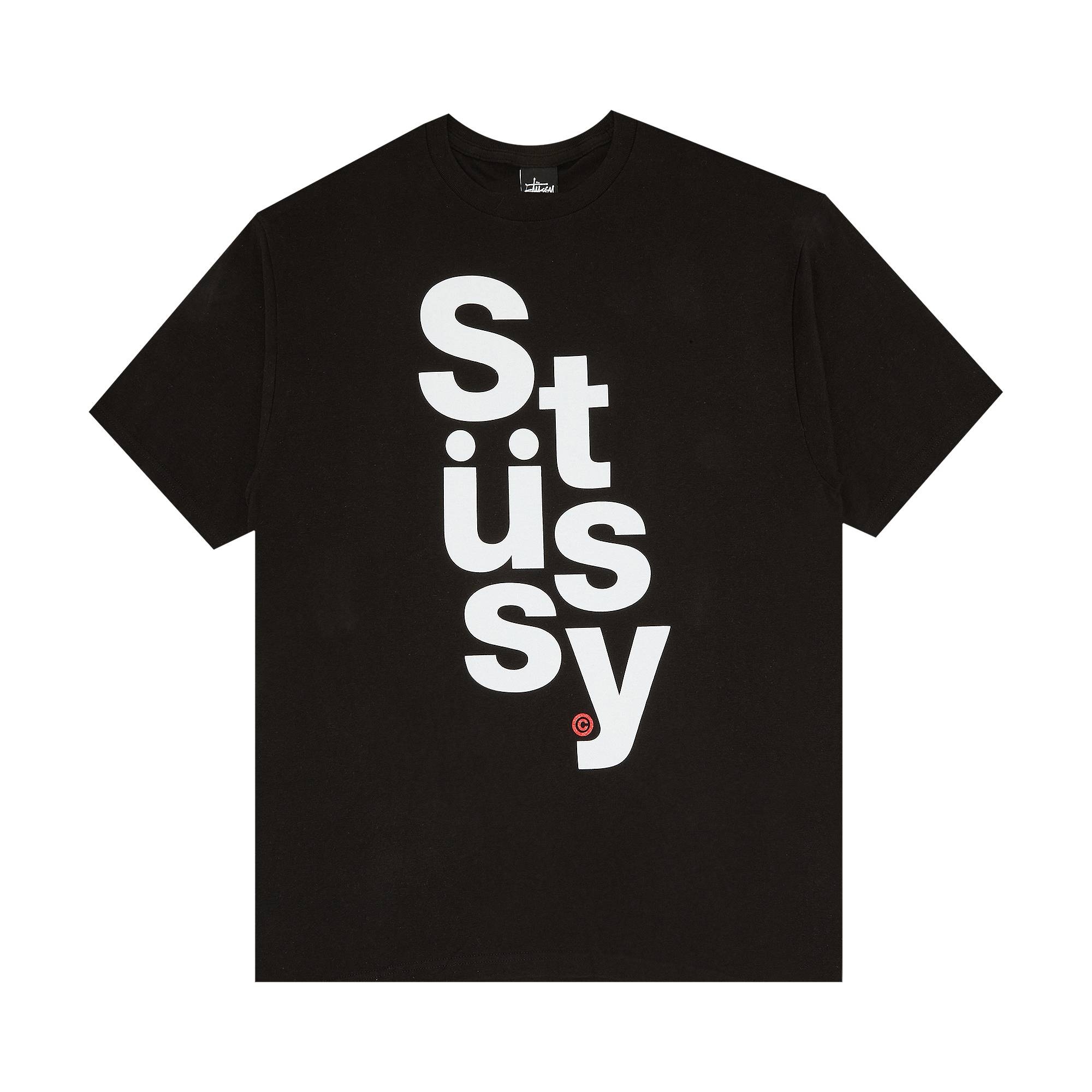 ★関税込★Stussy★STUSSY STACKED TEE★ Tシャツ★Black★ Stüssy Stussy Stack Tee 'Black' | REVERSIBLE