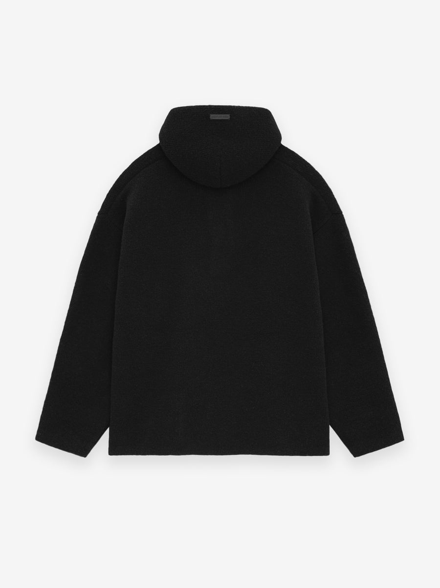 Merino Boucle Polo Hoodie - 2