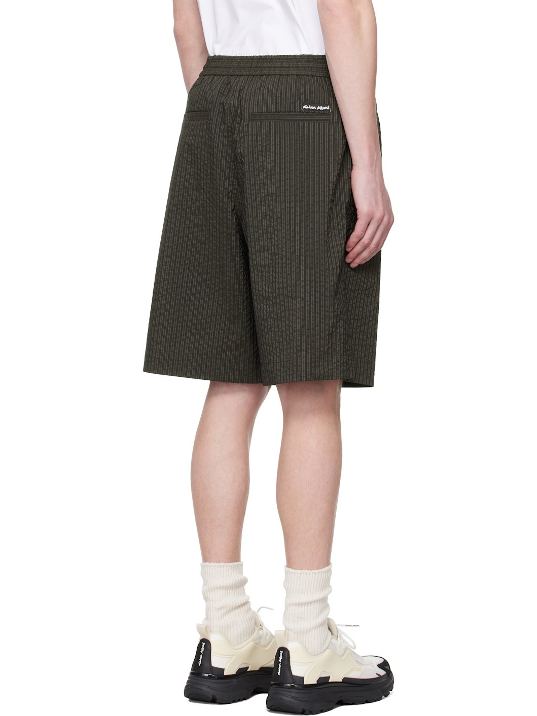 Gray Elasticated Bermuda Shorts - 3