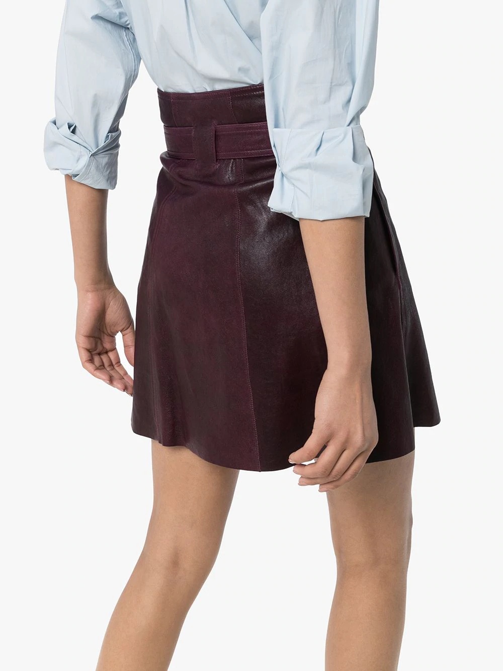 tie belt mini skirt - 3