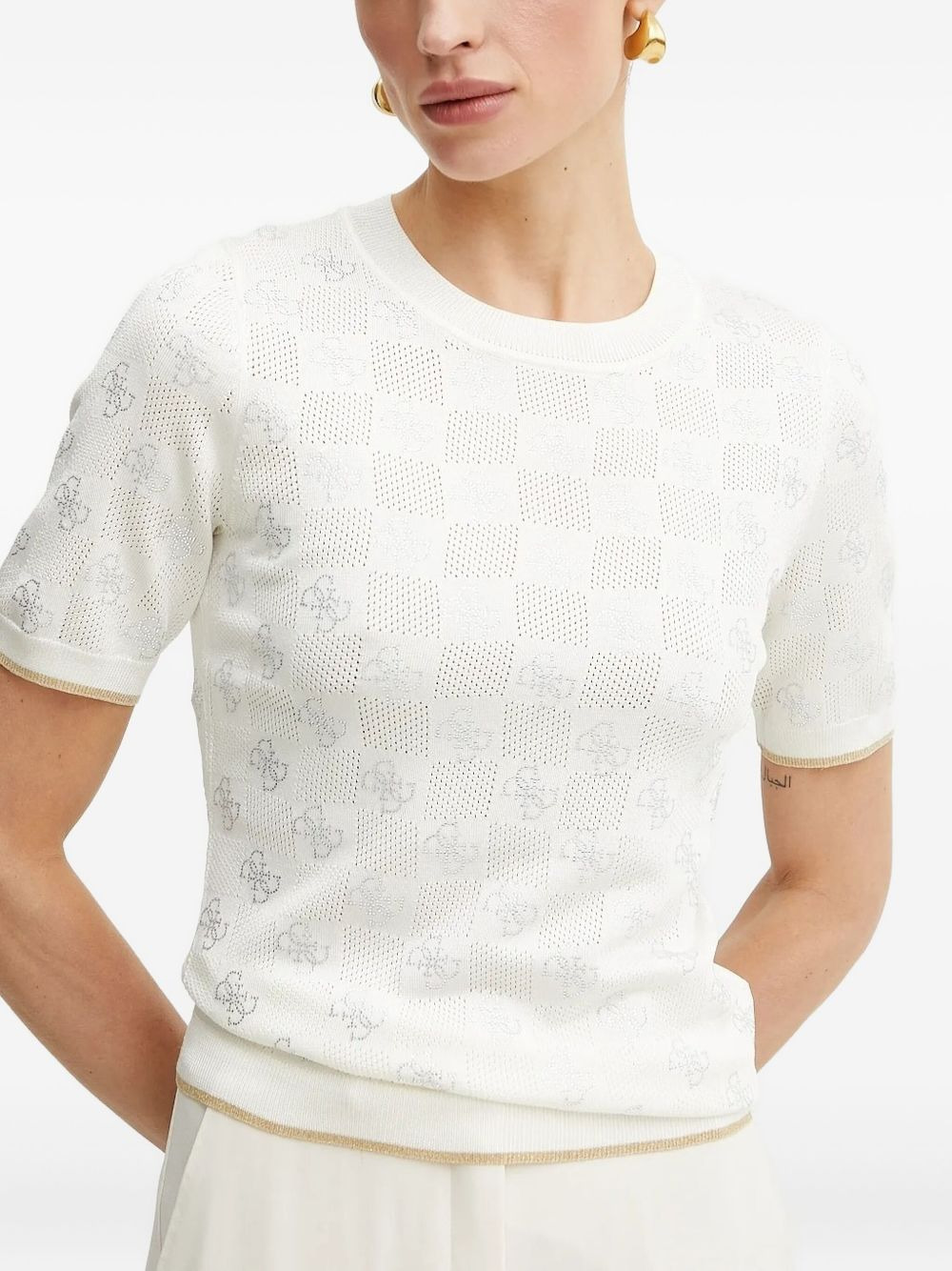 logo knit t-shirt - 3