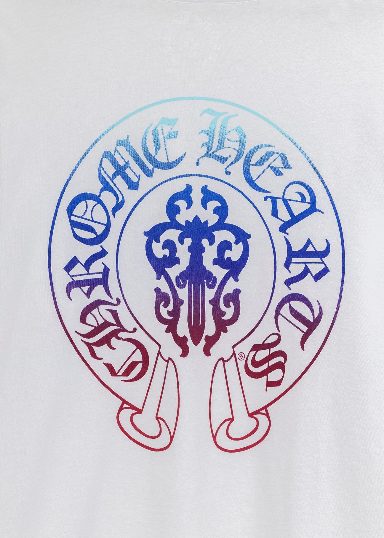 Chrome Hearts Horseshoe White Gradient Blue Purple Red LS - 4