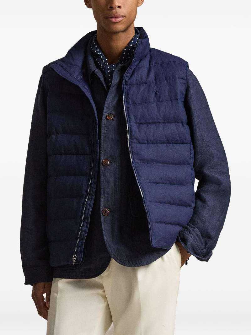 quilted linen gilet 3