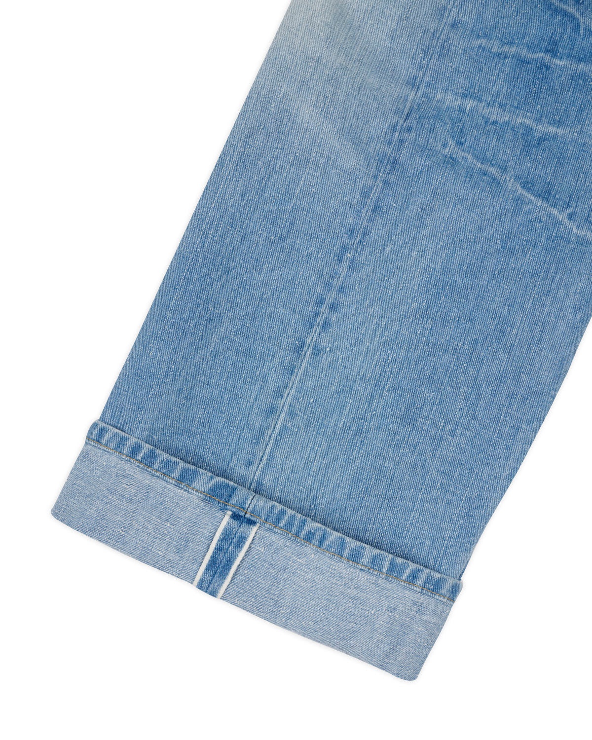 Type 00 14.1oz Selvedge Denim Pant - Light Washed Indigo - 4