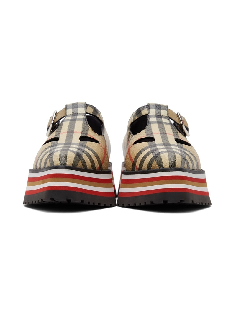 Beige Check Aldwych Mary Jane Oxfords 2