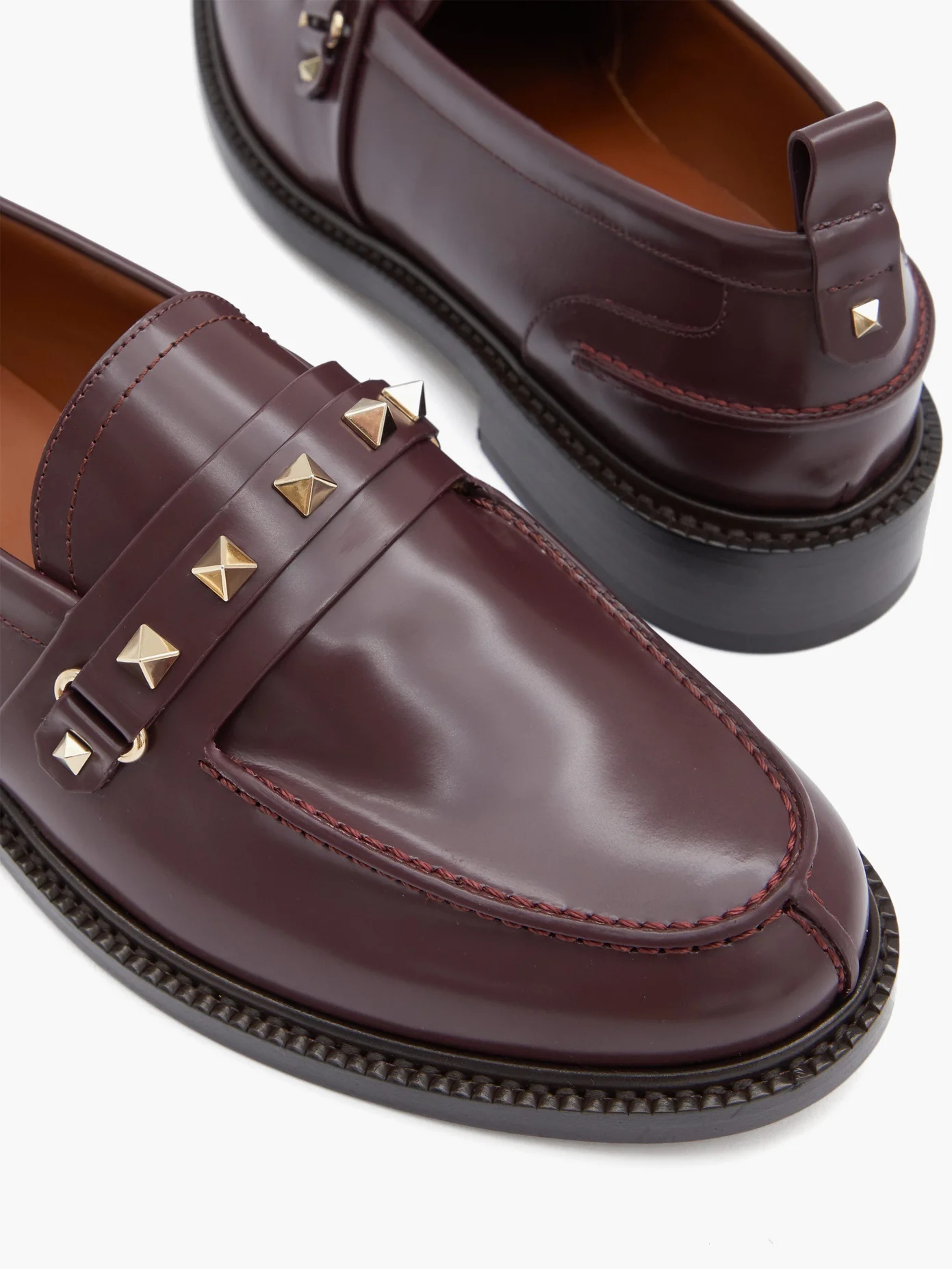 Rockstud patent-leather loafers - 6