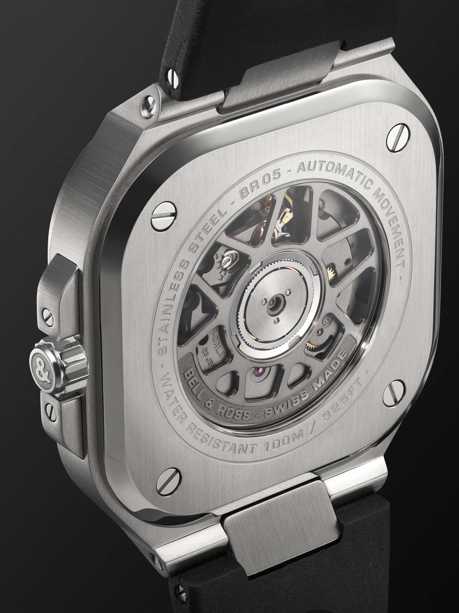 BR 05 Automatic 41mm Stainless Steel and Rubber Watch, Ref. No. BR05G-SI-ST/SRB BU23NOV - 3