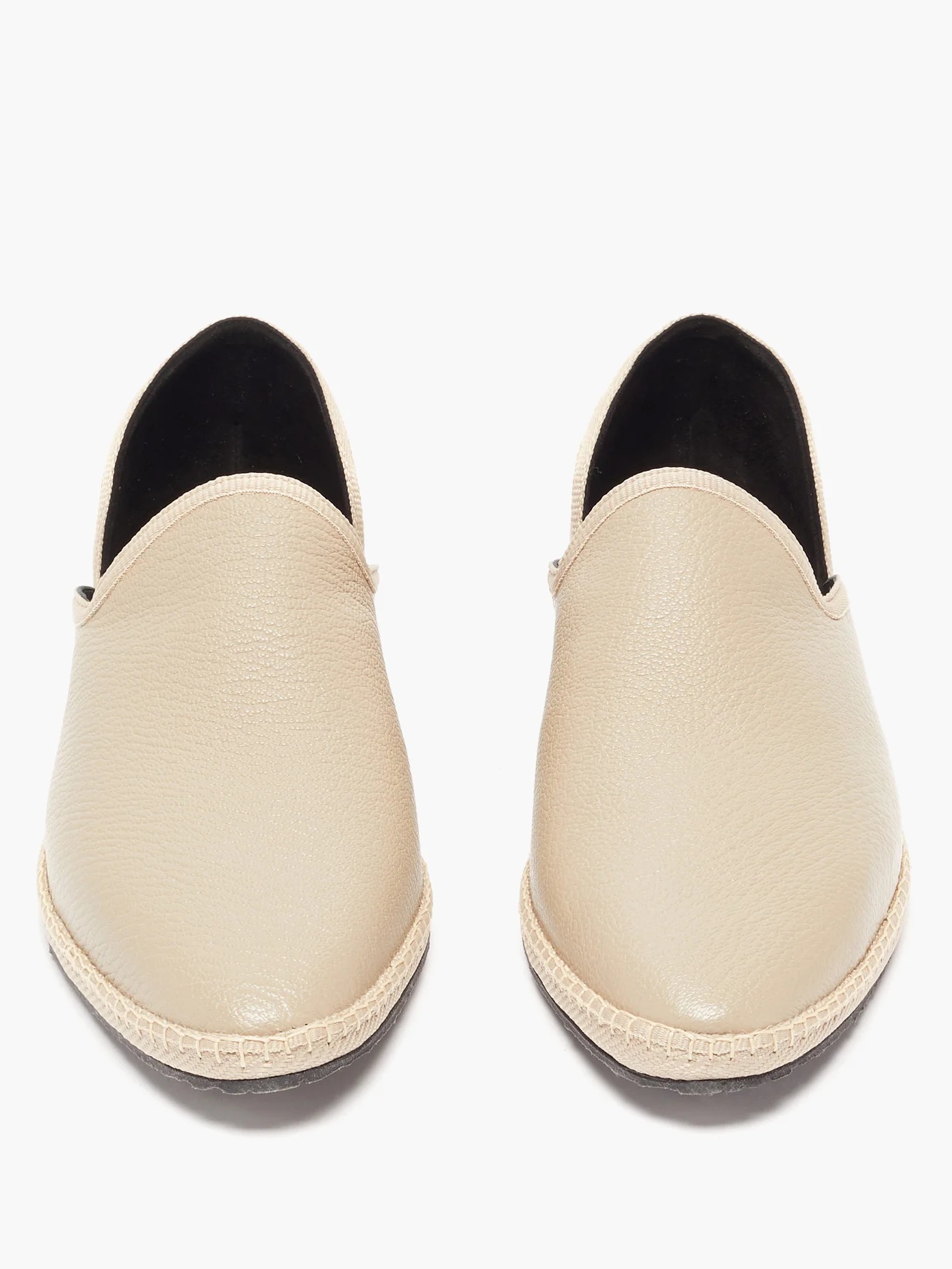 Friulane grained-leather slipper flats - 5