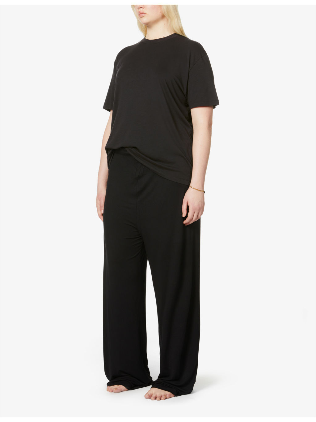 Boyfriend oversized stretch-jersey T-shirt - 2