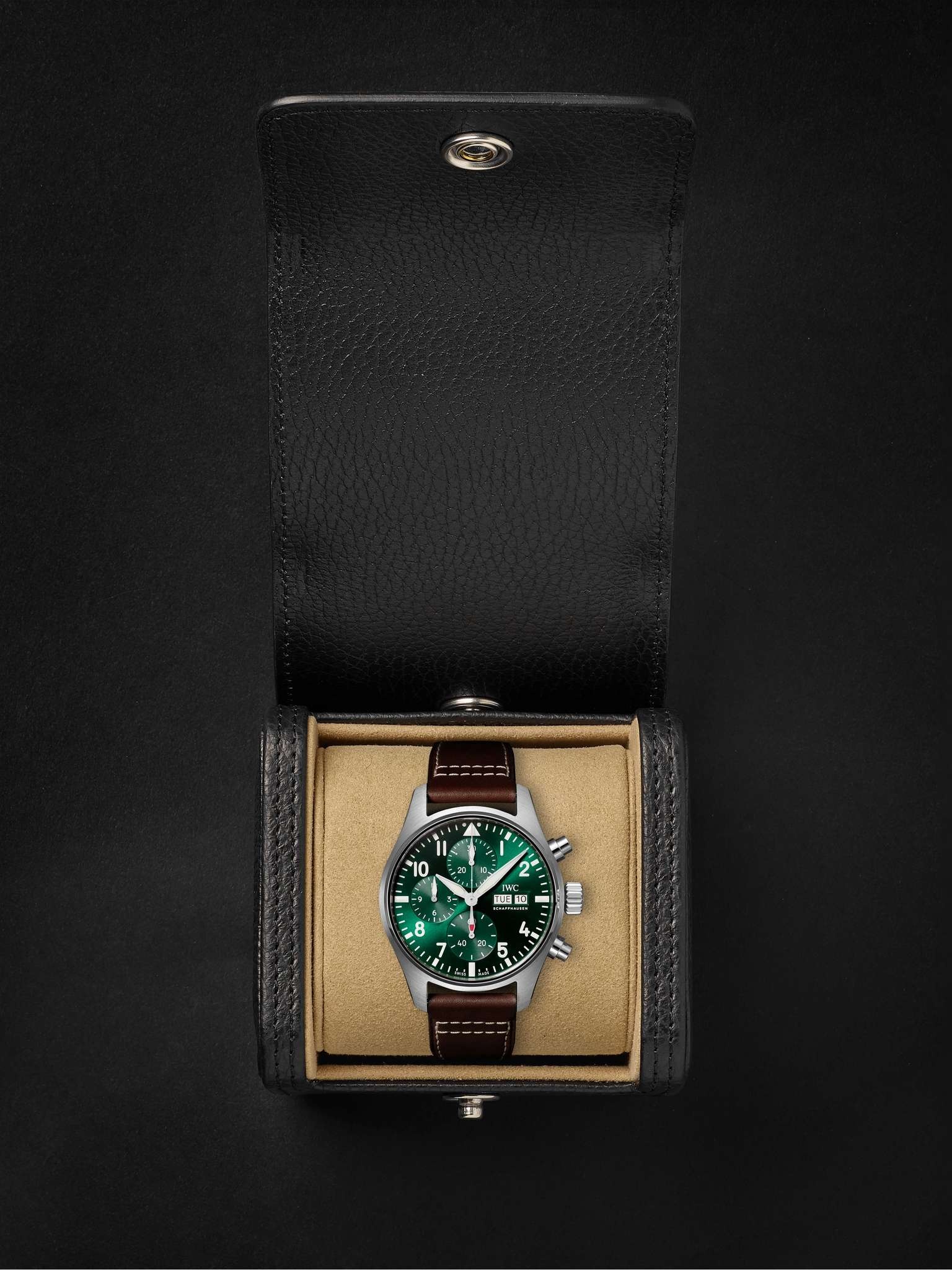 Pilot's Automatic Chronograph 41mm Stainless Steel and Leather Watch, Ref. No. IW388103 - 8